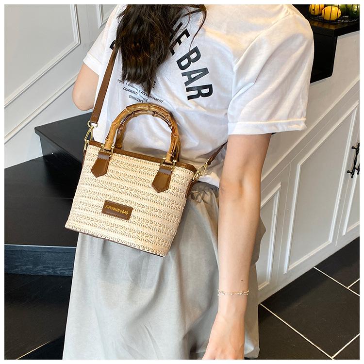 Bohemian Hand-woven Straw Bag Women's Summer New Messenger Bag Seaside Vacation Beach Bag