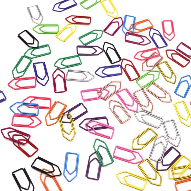 Metal Crayon Paper Clips in Assorted Colors Ideal for Bookmarking and Organizing Office Documents Durabiity
