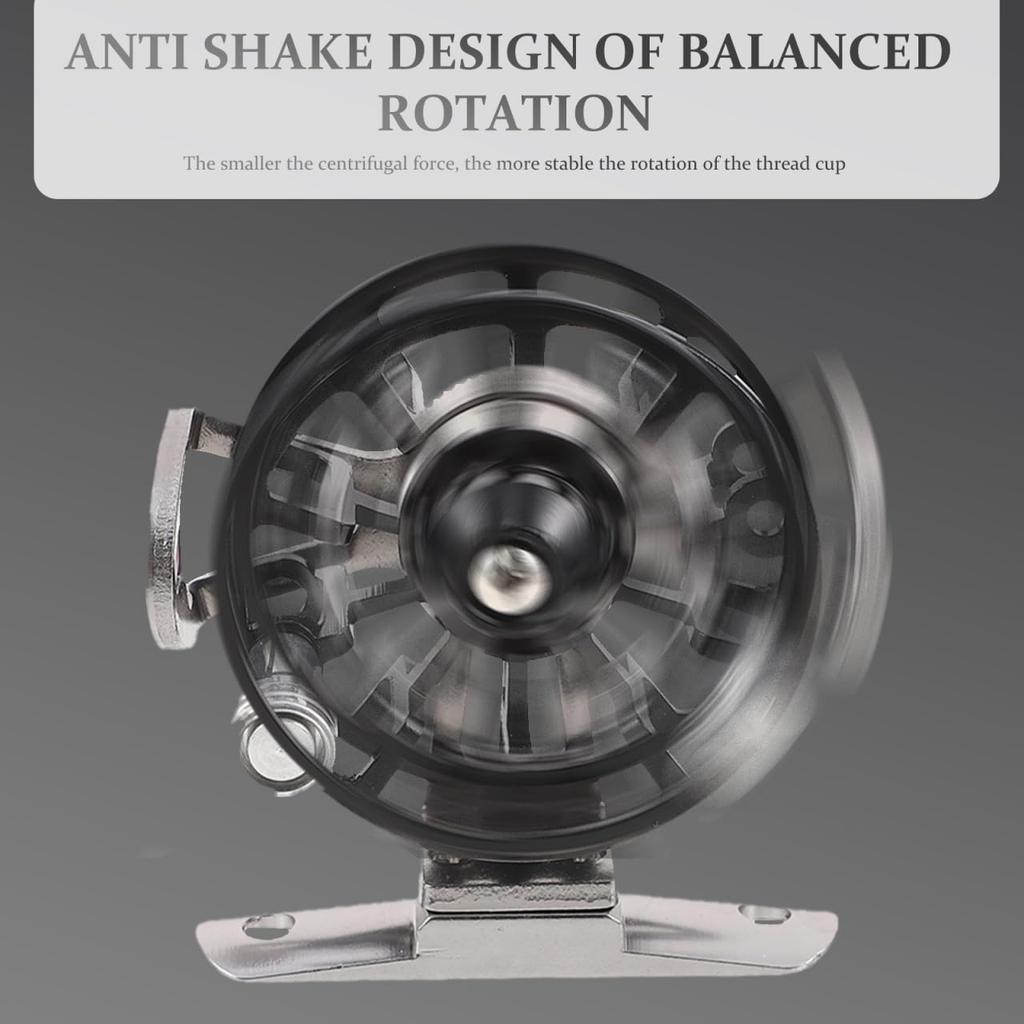 DEARMAMY Ice Fishing Lightweight Creative Compact Spinning x x for and Sea Fishing Reel, Metal, Design, Reel, 7.00 6.00 5.50cm, 55G, River, Lake,