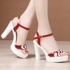 Woman Summer Platform Shoe Woman Elegant Party Sandal Women Wedge Heels Sandal  Ladies High Heel