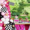 Truck Themed Balloon Set Black Pink Wheel Gas, Racing Monster Themed Birthday Party Decoration