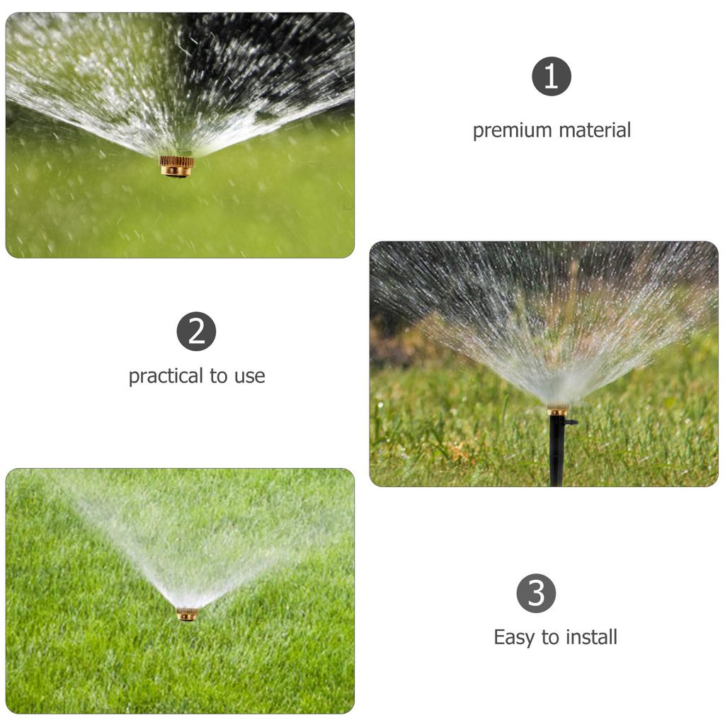 30pcs Brass Misting Nozzles 0.3Mm Orifice Lead-Free Anti-Leak For Outdoor Cooling System Greenhouse Mist Irrigation Low