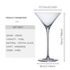 MT1801 CRISON Professionele Bar Kristal Cocktail Glaas/Metropolitan Martini Glaas Cup/Japanse stijl 170ml