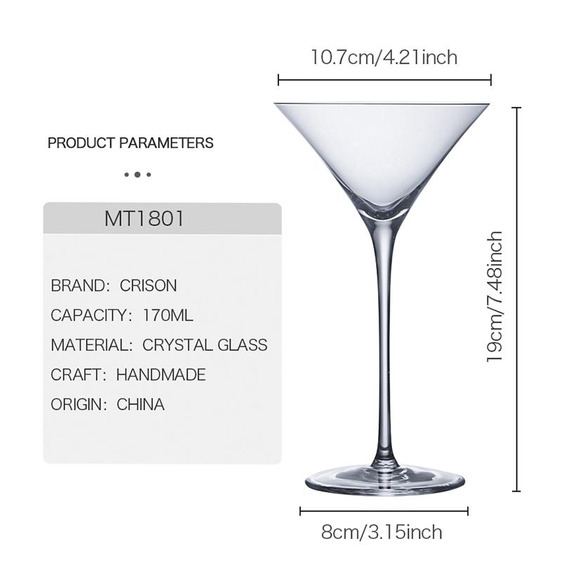 MT1801 CRISON Professionele Bar Kristal Cocktail Glaas/Metropolitan Martini Glaas Cup/Japanse stijl 170ml