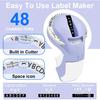 Embossing Label Maker Machine with 6 Tapes, Old School Embosser Labeler with 6 Rolls 3D Embossing Label Waterproof for Office and DIY- Purple