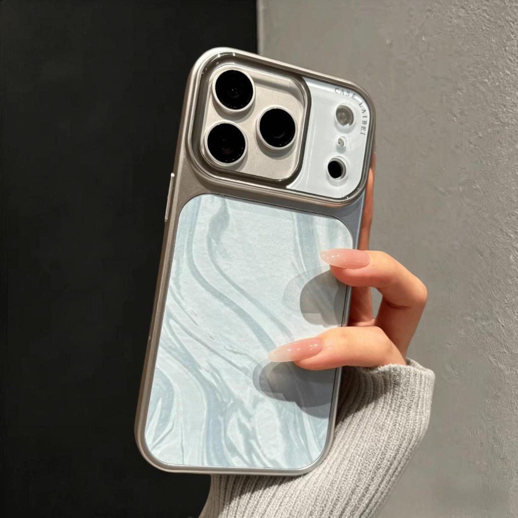 Premium Water Ripple iPhone 17 Pro Max Case with Crystal Lens and Full Coverage Protection