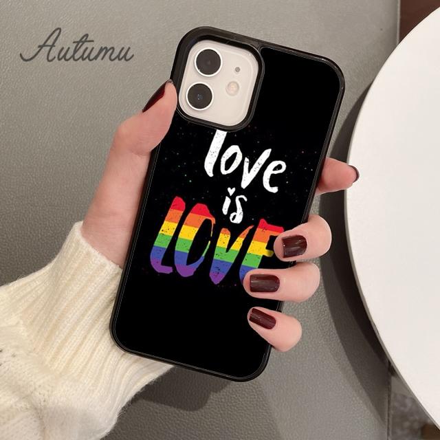 Gay Lesbian LGBT Rainbow Handyhülle für iPhone 11 12 13 14 Pro Max Mini X XR XS SE 2020 6S 7 8 Plus Samsung Galaxy S21 S22 Cover