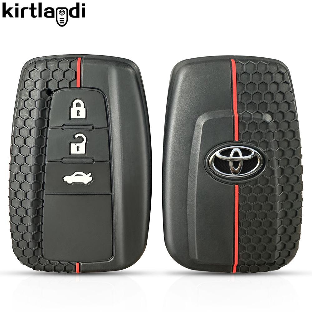 Husă siliconică cu 2 3 butoane pentru cheie telecomandă pentru Toyota CHR Corolla Yaris Rav4 Camry Furniture Prado 150 Highlander Prius Breloc