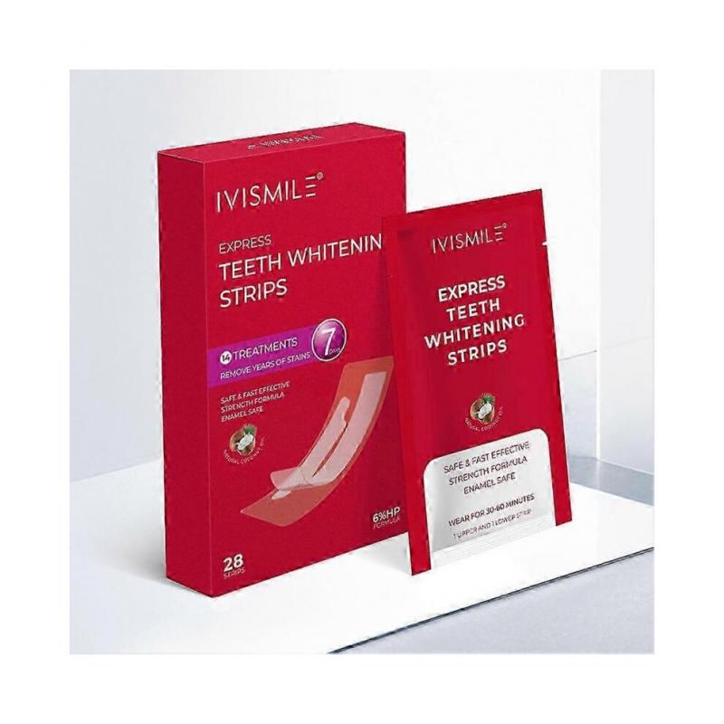 6% Hydrogen Peroxide Teeth Whitening Strips for a Brighter Smile, Ideal for Dating