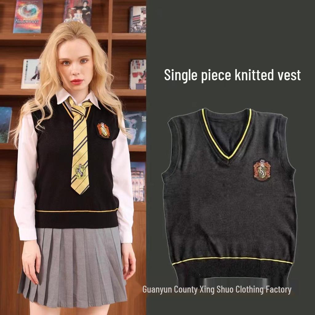 Unisex Harry Potter Magic Academy V-Neck Sleeveless Cosplay Sweater