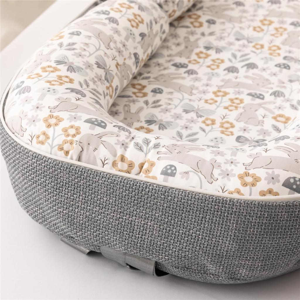 Lukaedy Přenosná postýlka pro kompaktní skládání Dárková postýlka pro miminka Bed-in-Bed Novorozenci, Skládací, Postýlka pro společné spaní, Přenosná, Prodyšná, Pratelná, Postel,