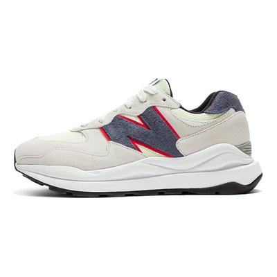57/40 White Navy Unisex Sneakers Cream M5740MA1