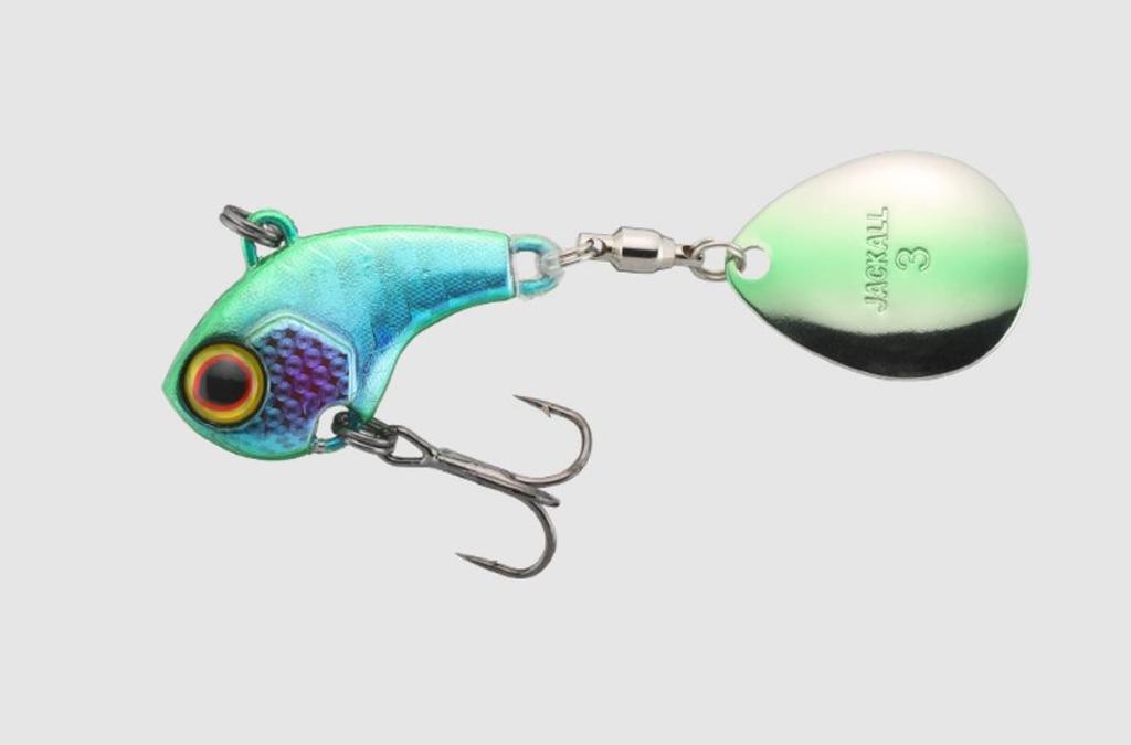 Jackall Deracoup 3/8 Oz Spin Tail Sinking Lure Lime Luminous (2027)