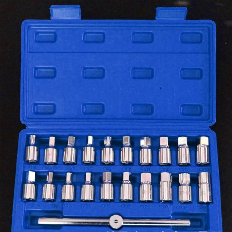 Flexible Wear-resistant 21 Pieces Socket Wrench Screw Hand Tools Nuts Driver