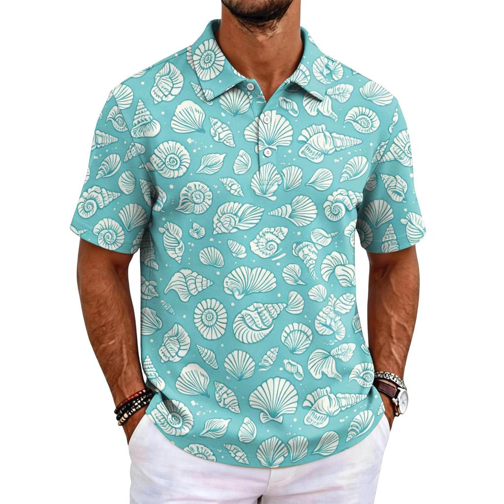 Herren Lässiges Hawaiihemd, Entspannte Passform Kurzarm-Oberteil, Vielseitige Sommerkleidung