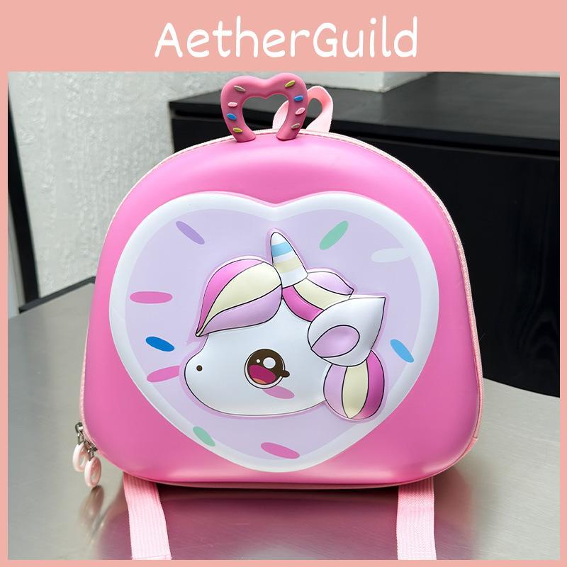 Unisex Toddler Backpack With Plush Unicorn Pattern And Oxford Material For School Daily