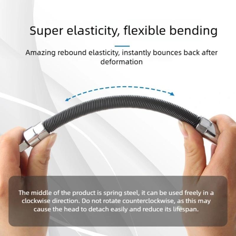 Drive Socket Extension Rod Adapter Connective Flexible Shaft Conversion Head High Torqued Ratcheting Wrench Electronic Drill