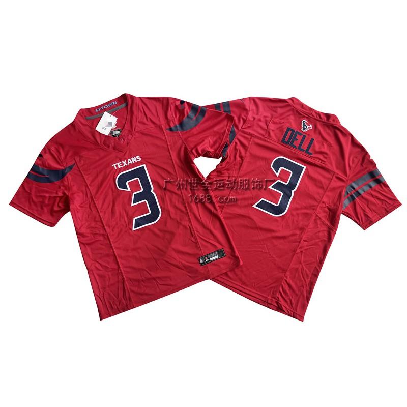 Mens Houston Texans NFL Football Jersey Premium Embroidered Retro Style Cotton Blend Sport Shirt Fan Wear Casual Use