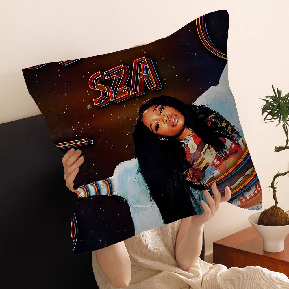 Popular Female Star Pop Singer Sza Cushion Cover Polyester Sofa Cushions Decorative Throw Pillows Home Decoration Pillowcover