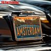 D Flat Pc Vintage Amsterdam Metal License Plate Aluminum Wall Decor with Dutch Cityscape  Suitable for Home Vehicle Garden