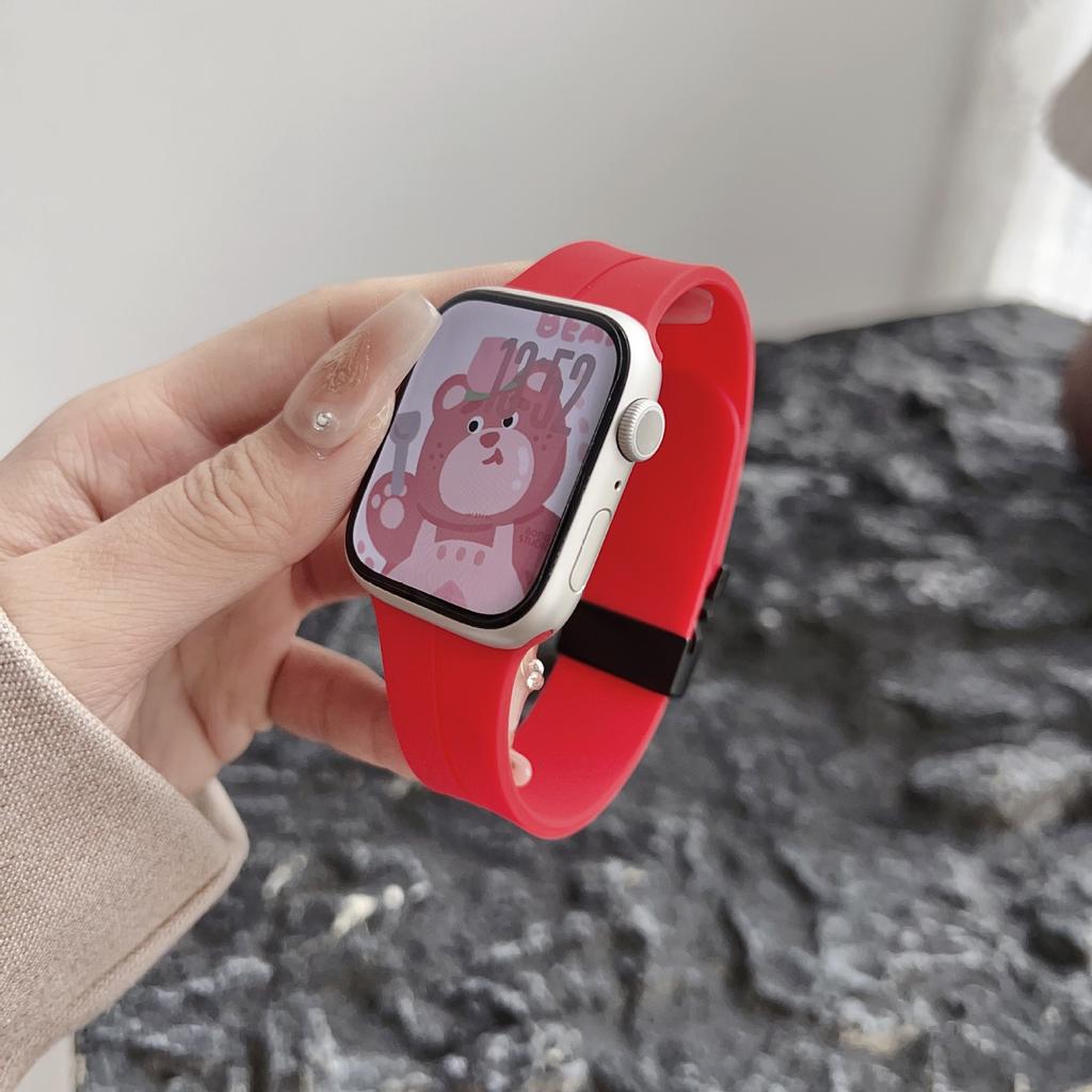 For Apple Applewatch109876 Generation Watch Parachute Buckle Silicone Strap Iwatchse New
