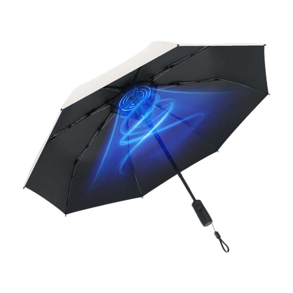 Strong Anti-ultraviolet Parasol with Electric Fan and Rainproof Function Dual-speed Wind Adjustment Outdoor Parasol