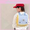 Pattern Simple Grid Letter Decoration Children Casual Backpacks For Daily Use
