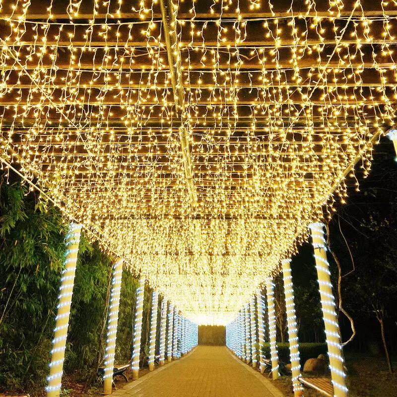 Oeny Blue LED Icicle String Lights