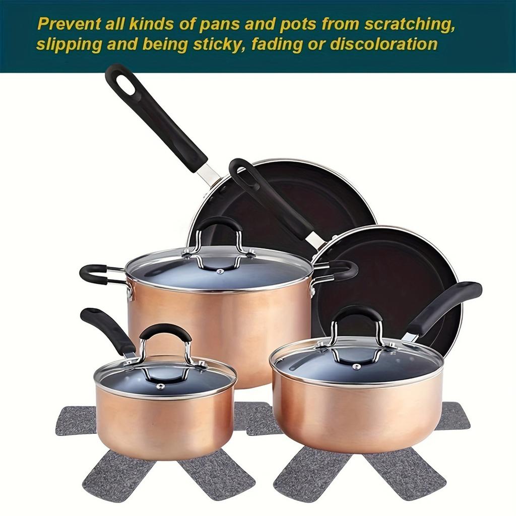 Protective Pads For  Pots And Pans, Heat-resistant Separators To Prevent Scratches, 3 Separate Kitchen Tools