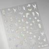 Shiny Jelly Butterfly Charming Golden Gradient Bowknot 5D Self Adhesive Nail Art Sticker Flower Petal Rhinestone Manicure Decals