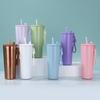 710ml Double Wall Vacuum Insulated Stainless Steel Water Bottle With Straw Carry Handle Outdoor Sports Travel