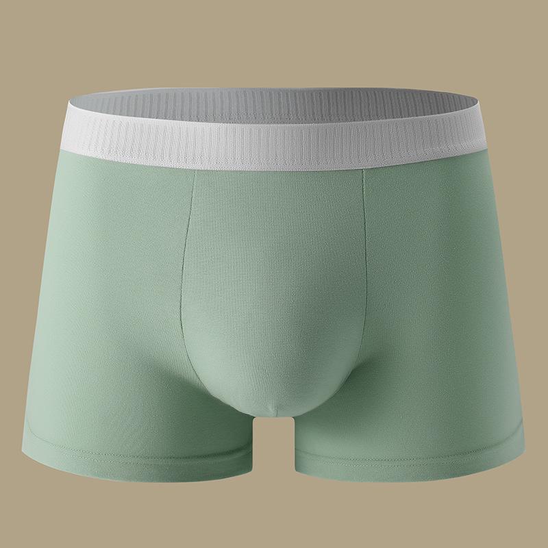 Men's Pure Cotton Graphene Antibacterial Boxer Briefs - Mid-Waist, Comfortable, Breathable, High Elasticity.