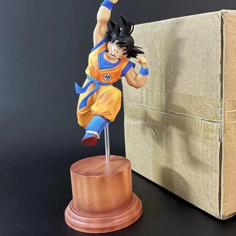 Dragon Ball Goku Jumping Action Figure Anime Collectible Model Desktop Decor Statue For Anime Fans Collection Display Ornament