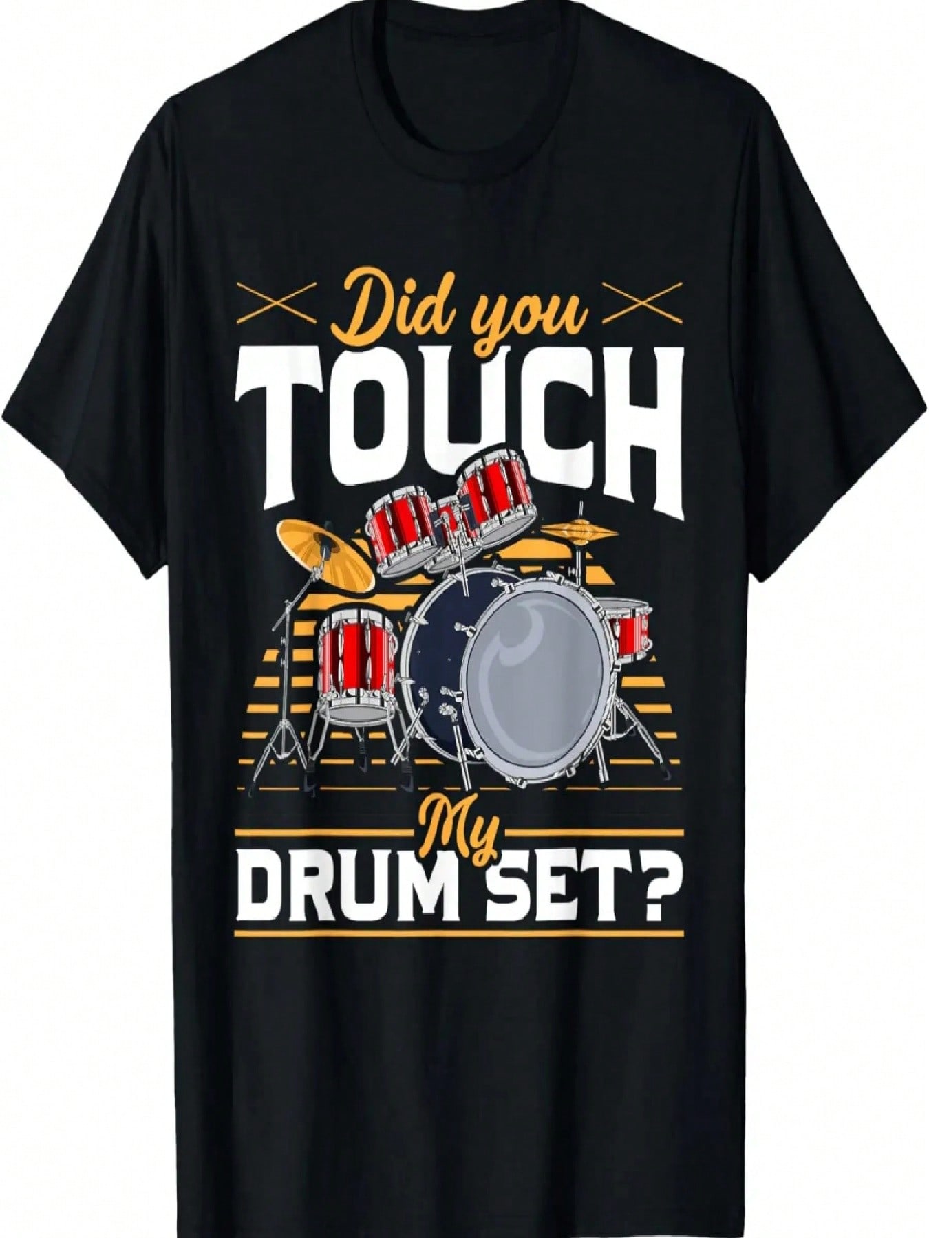 African Drum Sticks Funny Drummer T-Shirt S