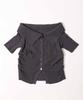 WEGO PHILLY Button Short Sleeve Size Charcoal Off-the-Shoulder Top, Cute, Girly, Women's, F,