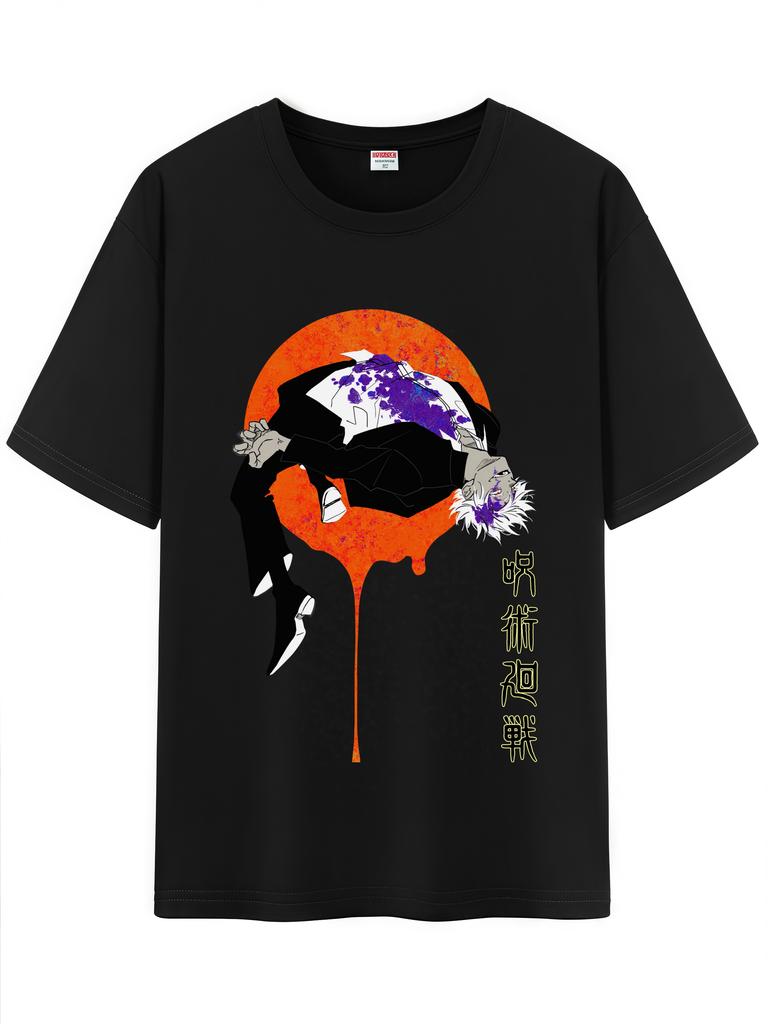 2026 New Unisex Japanese Anime JJK Pattern TShirt Jujutsu Kaisen Character Gojo Graphic Short Sleeve Regular Fix Tee Shirt