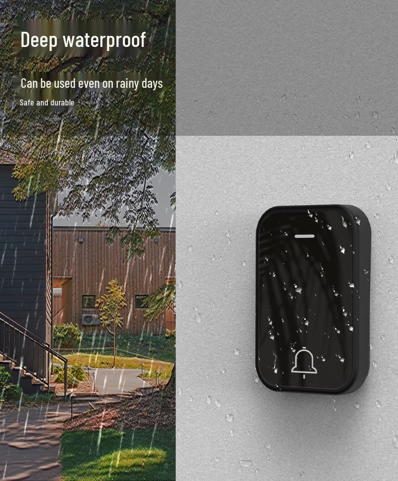 Wireless Battery-Free Waterproof Long-Distance Ding Dong Doorbell with Self-Powered 433 MHz Technology