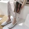 Spring  Summer Hollow Sandals Women's All-match Hole Shoes Flat with Soft Bottom Non-slip Peas Shoes Flat Bottom