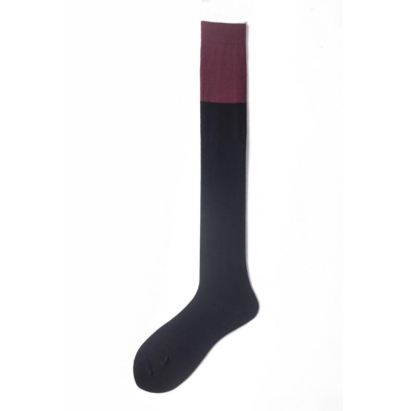 Patchwork Stockings, Women's Long Stockings, Autumn and Winter Knee-high Stockings, Solid-colored High Stockings, Cotton Thigh Stockings