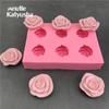 6 molde de silicone em forma de rosa flores faça você mesmo molde de bolo fondant feito à mão molde de cola gota