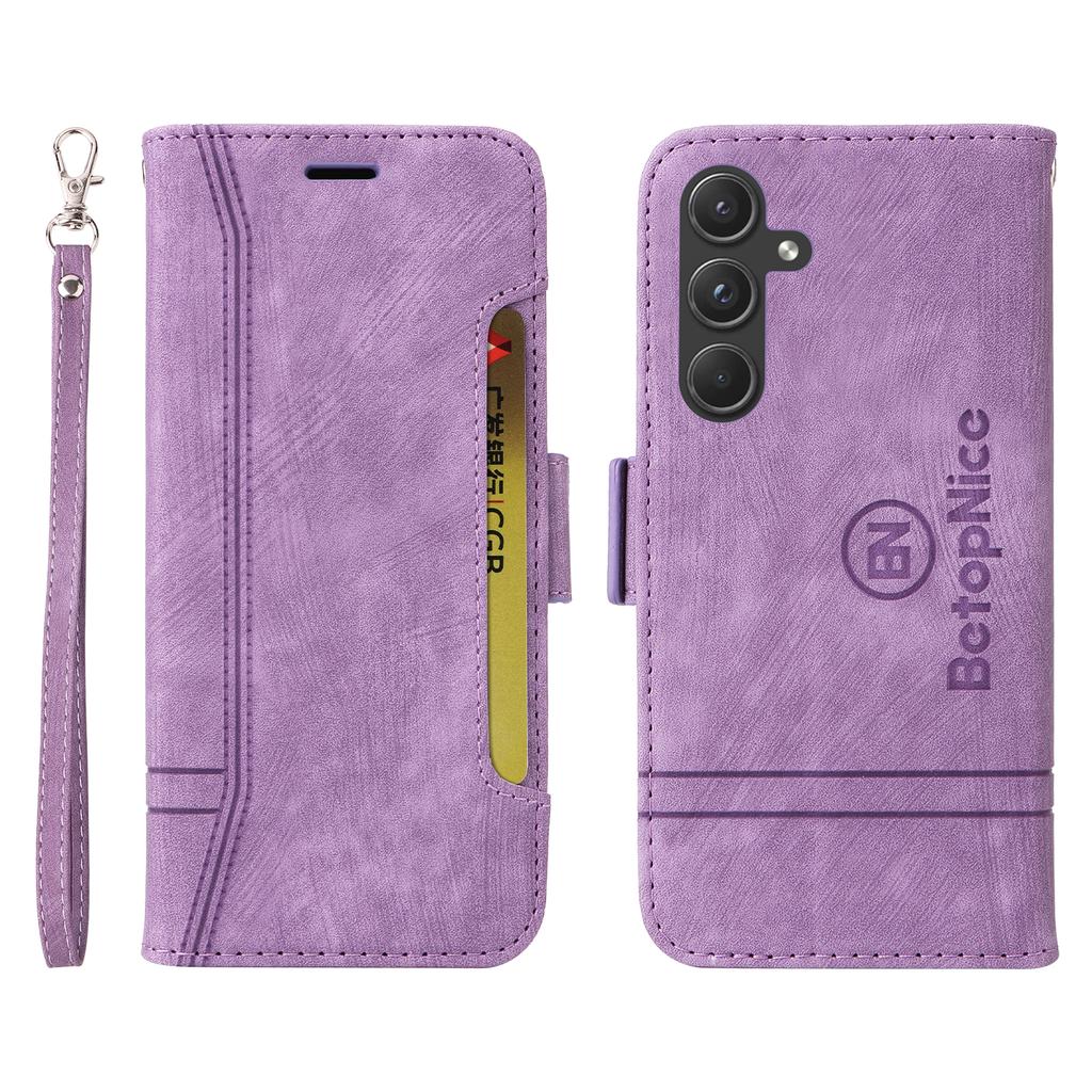 BETOPNICE 001 for Samsung Galaxy A55 5G Magnetic Case Leather Flip Stand Protective Cover