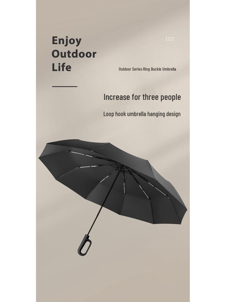Extra Stort Automatiskt Fällbart Paraply: Sol- och regnskydd för män och kvinnor, Anpassningsbar reklam.