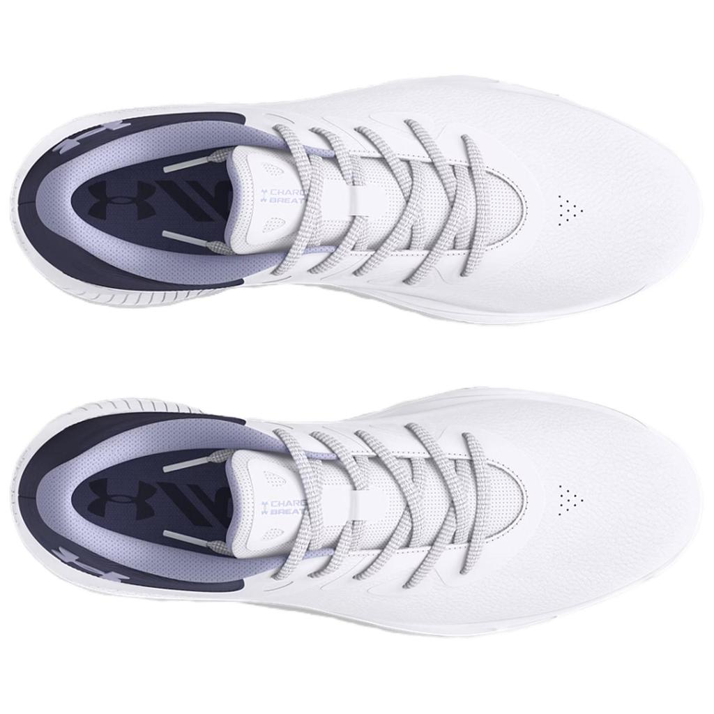 Under Armour Charged Breathe Comfortable Versatile Low Top Golf Shoes Women Sneaker White 3026403-101
