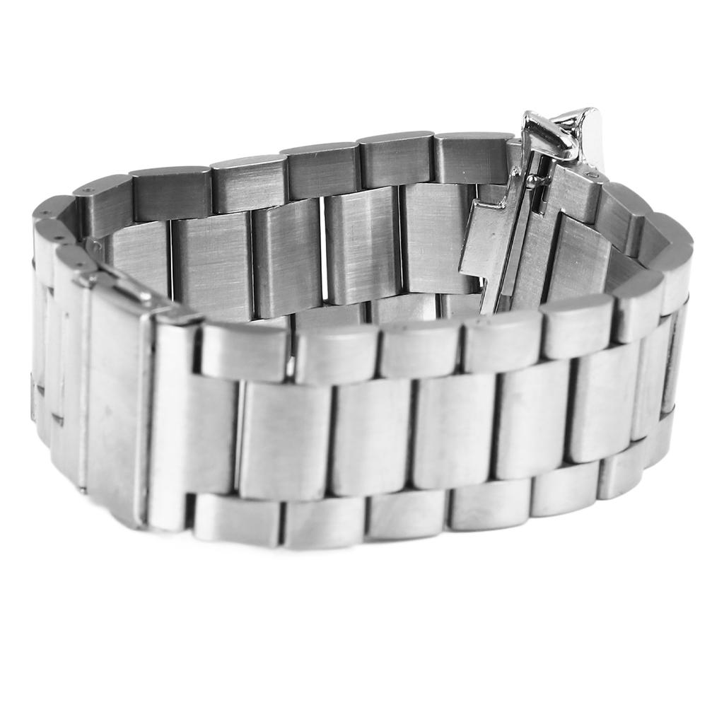 Smartwatch Strap Double Snap 3 Beaded Stainless Steel Replacement Wristband for Mi Band 8 Pro