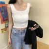 Summer New Korean Version of Simple Knit Sleeveless Jacket Buttons Carefully Machine Solid Color Short Small Vest Women