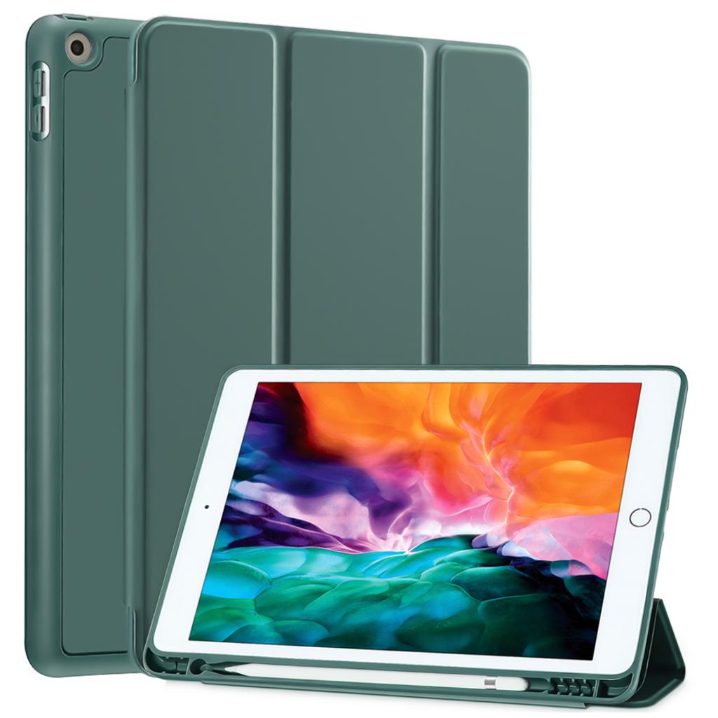 Custom Protective PU Leather Tablet Cover Case for iPad 9.7 Inch 5th/6th Gen Folio Stand Business Pencil Holder Trifold Stand