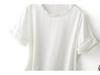 Women's Petite Summer Silk T-Shirt - Pure Color, Short-Sleeved, Mulberry Silk