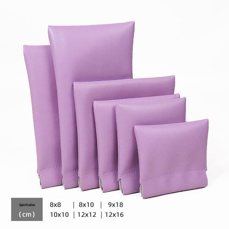 Waterproof PU Leather Makeup Bag with Snap Closure - Portable Storage & Coin Purse