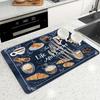 Waterproof Coffee Machine Mat Quick Dry Dish Drying Mats Placemat  Kitchen Coffee Table Counters