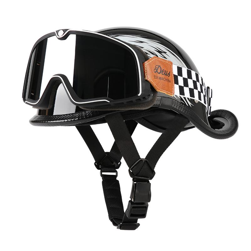 VGV Half helmet motorcycle helmet Electric Vehicle bike Riding Locomotive for Cruiser Retro Four seasons Unisex teenager child